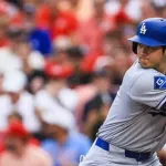 大谷8月成績 .325  7本  12打点 4盗塁
