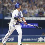 筒香嘉智（8月）打率.393 8本 12打点　OPS 1.700
