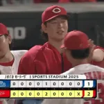 ベイスターズ 1－2 カープ　エース東8回2失点(自責0)で完投負け
