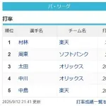 パ・リーグ(パシフィックリーグ)、謎の打者が首位打者