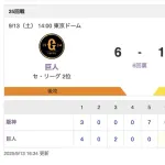 【虎実況】[9月12日] 阪神 vs 巨人（東京D）25回戦　14:00～