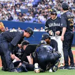 今季バット折れ多発問題　曽谷に直撃も大事に至らず