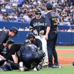 曽谷龍平、鷹海野の折れたバットが直撃し緊急降板…診断は打撲