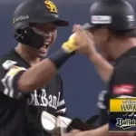 柳町達と中村晃のタイムリーで3点先制！！