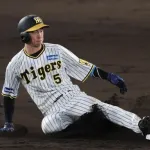 今年の阪神のタイトル候補→HR（佐藤）、打点（佐藤）盗塁（近本）防御率（才木）、最高勝率（才木、村上）