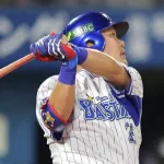 DB筒香 打率.206 打点29 本塁打16 得点23 OPS.815