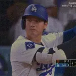 大谷翔平、第三打席でフェンス直撃のツーベースヒット！今季最長２３戦連続出塁！！！！！！！！！！！！！！