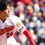 カープ黒原、ノムスケ塾で調整中！出力を上げて立ち投げ開始！