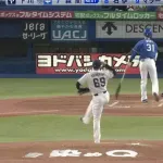 中日・森駿太、プロ初打席が死球