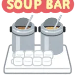 店員「スープバー頼んでないですよね?」 ワイ「ごめんなさい!セットに入ってると思ってたんです…」