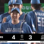 【日本ハム】齋藤友貴哉が3セーブ目！9回を無失点で締めゲームセット