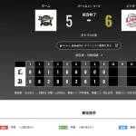 オリックス 西武に5対6で敗戦‥曽谷5回6失点 若月の暴投もあり8敗目