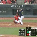 【広島対ヤクルト25回戦】ヤクルト・濱田太貴、広島・佐藤柳之介から第４号先制ソロホームラン！！！！！！！！！！！！！！！