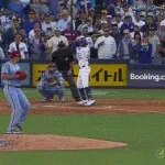 ドジャース、７回裏２アウト満塁からベッツの押し出し四球で同点に追いつく！！！！！！！！！！！！！！