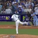 佐々木朗希、8回から登板し3イニングパーフェクトピッチング！( MLBディビジョンシリーズ)