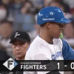日本ハム万波中正のタイムリーヒットで先制！！