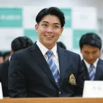 【ドラゴンズ】中日から1位指名の青学大・中西聖輝、「素直に、まずはうれしいという気持ちが一番大きいです」