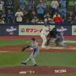 【WS第1戦】ブルージェイズ、４回裏無死一塁からバーショの２ランホームランで同点に追いつく！！！！！