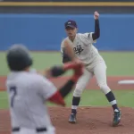 明大完全Ｖ王手　ロッテ２位毛利海大６回零封　西武１位小島とバッテリー　日本ハム１位大川救援