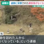 【悲報】忍の里、伊賀市にて青銅製の観音像が盗まれる