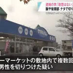 72歳のジジイ、セルフレジの操作を注意された腹いせに63歳男性をナタで滅多打ち