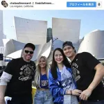 大谷翔平(191cm)フリーマン(196cm)大谷真美子(180cm)フリーマン嫁(普通サイズ)