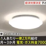 「子ども2万円」「おこめ券など1人3000円」 “家計負担軽減”を強調の経済対策を閣議決定　ガソリン減税や所得税見直しも盛り込む　総額21.3兆円規模