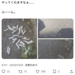 【画像】二郎系ラーメン屋さん、吸殻捨てられブチ切れ
