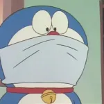 このドラえもんってどうやってマスクを付けてるんや？
