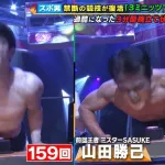 ミスターSASUKE山田勝己、3分間腕立て伏せ2連覇ならず　体操の谷川航が優勝