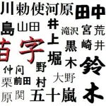 出席番号1～10の奴にありがちな名字www