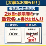 【悲報】今回の選挙、「個人名」を書いたら無効という戦略に出るwwww