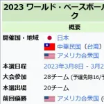 WBC2023（参加国28）、WBC2026（参加国24）←これｗｗｗｗｗｗ