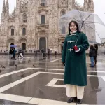 石川佳純さん、ミラノ五輪取材でイタリア入り