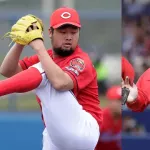 カープ栗林&中崎、腰の張り&下半身の張りで別メニュー調整。新井監督は軽傷と説明。