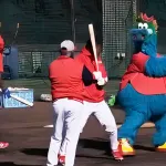カープスラィリー(210cm)×モンテロ(190cm)の打撃指導wywyw