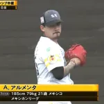 ホークス・アルメンタ、ライブBPで好投!!5人の打者を完璧に抑える