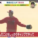 カープ紅白戦のオーダー発表!ドラ1平川は4番センター、ドラ6西川はショートでスタメン出場!