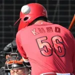 カープ久保は『左後頭部打撲、脳しんとう』と判明。秋山は体調不良で欠席、菊池は足の怪我で別メニュー。
