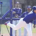 大谷翔平、初ライブBPで最速158キロ、2K　全球種とも精度高く…朗希も熱視線