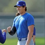 大谷、投球練習で157.7kmを記録