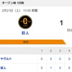 【試合結果】ヤクルト3-1巨人　伊藤タイムリー含む2安打！松本2回無失点！