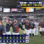 3月3日　阪神４－５侍ジャパン　鈴木誠也の先制弾など5点リードから1点差まで迫られるも最後は逃げ切り勝利！