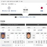 本日の日本の先発は山本由伸!台湾の先発は…