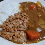 血迷ってカレーに納豆入れたら普通に美味しくて草