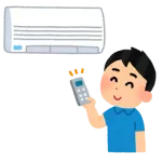 ６月の朝→暖房、昼→冷房