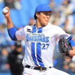 【DeNA】前回登板で大乱調の藤浪が4回途中80球を投げて4失点で降板...右打者ゼロの広島打線に対して死球は0も5安打浴びる