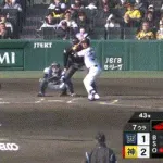 【阪神対西武オープン戦】阪神ドラ3岡城、7回1アウト二三塁から2点タイムリースリーベース！リードを3点に広げる！！！！！！！！！！！！！！！