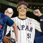 【朗報】侍J小園、大谷翔平からヒット！打撃投手で打者18人に安打性2本のみ7奪三振の快投