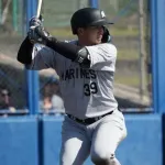 前阪神井上、ロッテのサード争いを制しそう